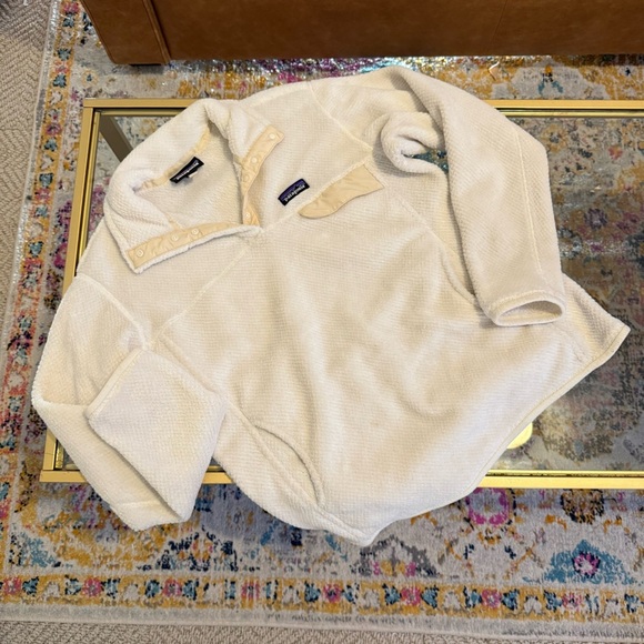 Patagonia Los Gatos Snap-T Fleece Pullover Ivory Cream – Women’s Large - Picture 2 of 8